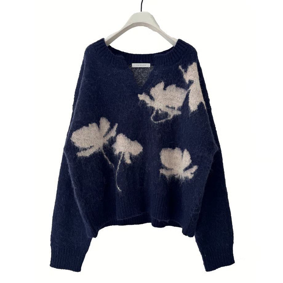 【CHIGNON 2025 AUTUMN/WINTER】フラワーPOニット