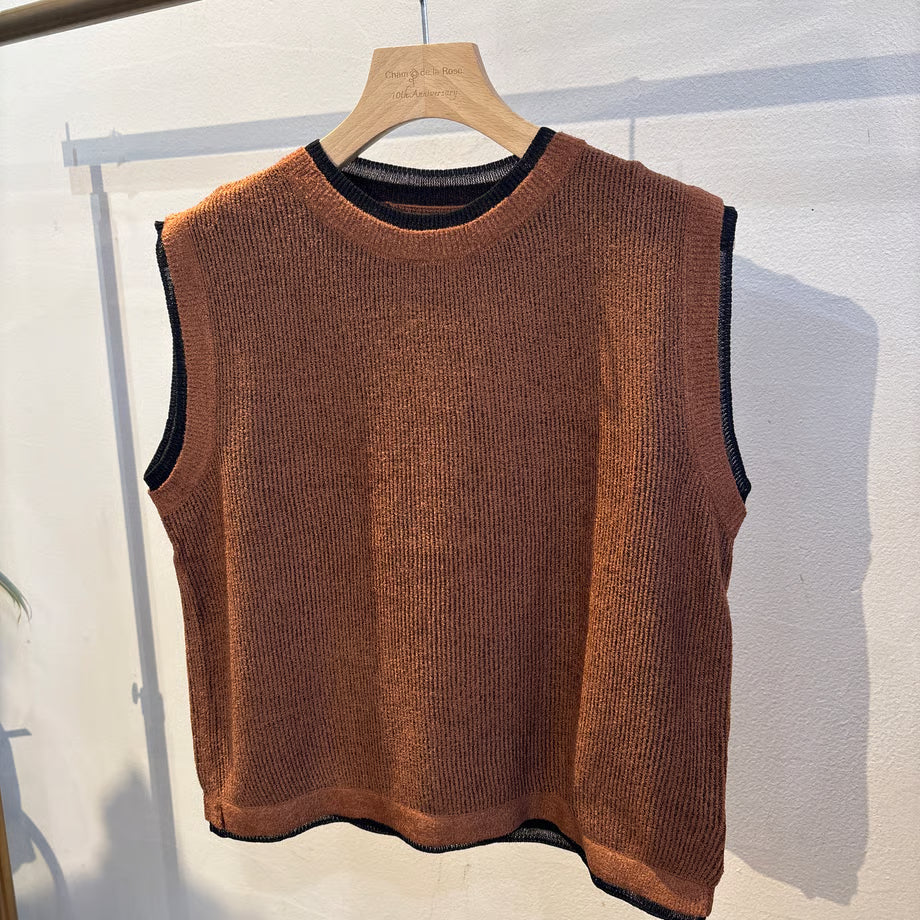 【select】レイヤード風ニットタンクトップ