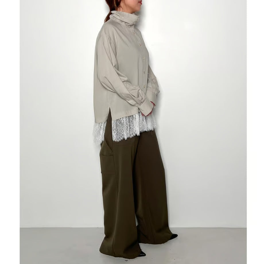 【CHIGNON 2025 AUTUMN/WINTER】レースヘムスタンドカラーSH