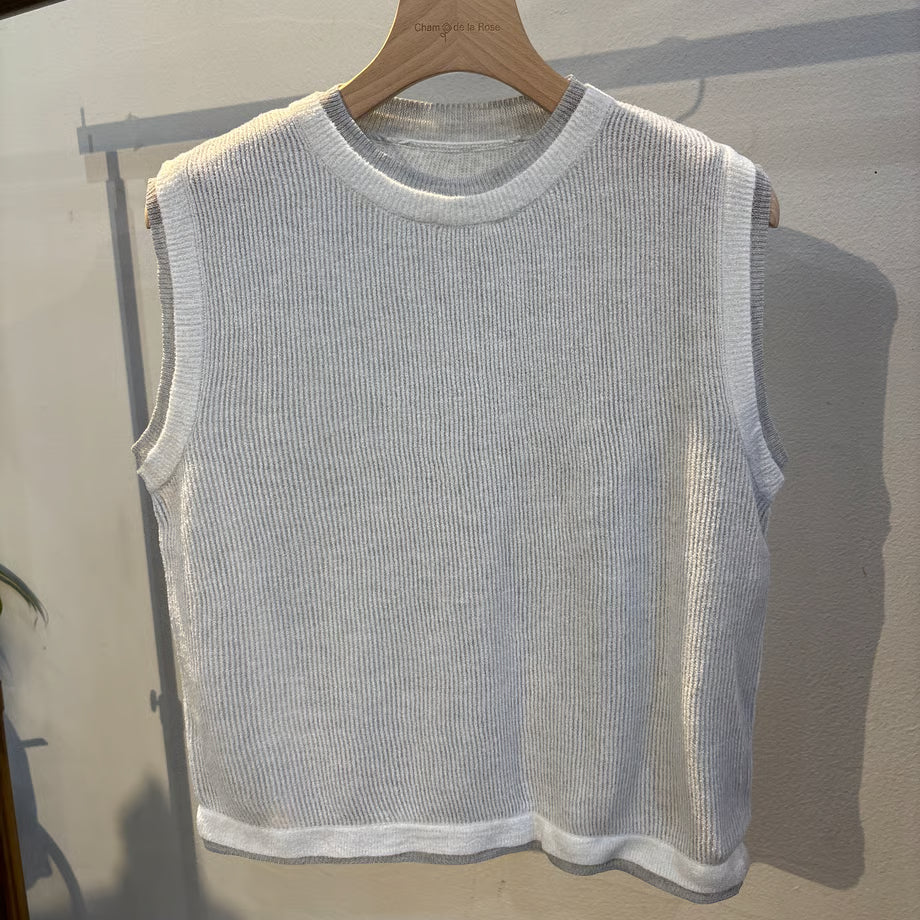 【select】レイヤード風ニットタンクトップ