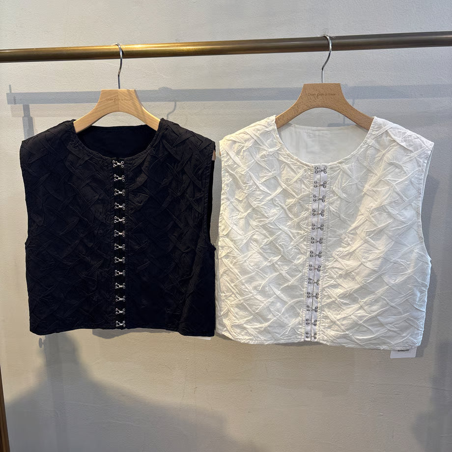 【SELECT】ハンドスモッキングベスト