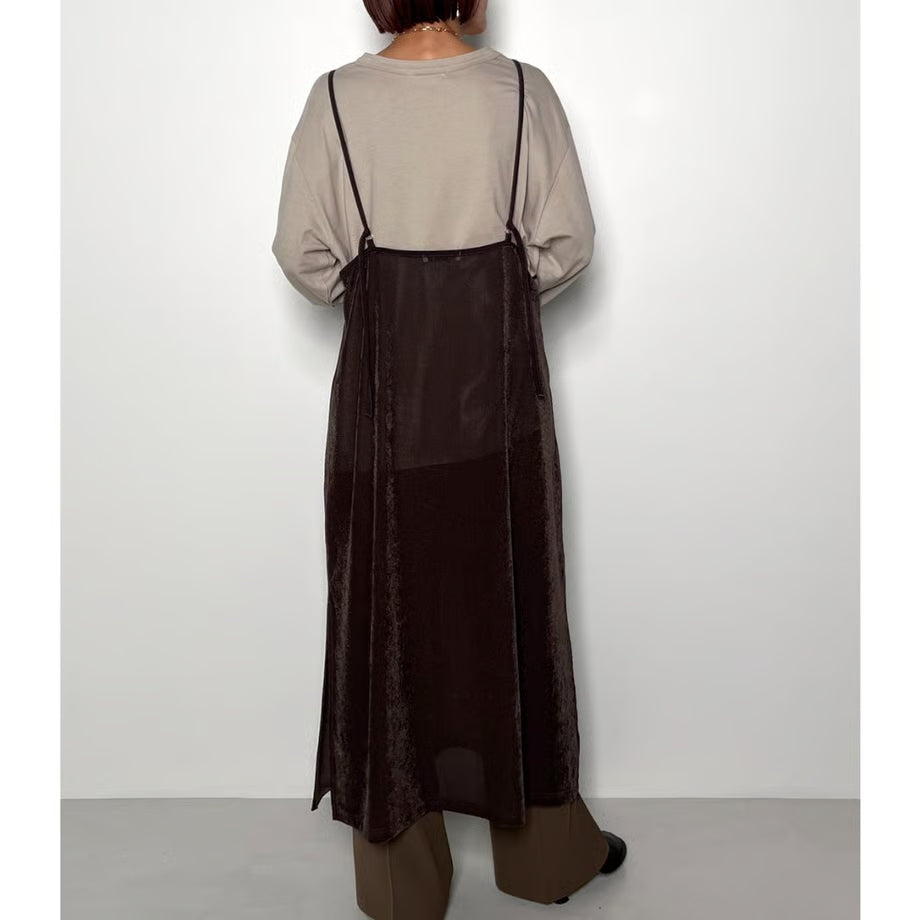 【CHIGNON 2025 AUTUMN/WINTER】ベロアメッシュキャミOP