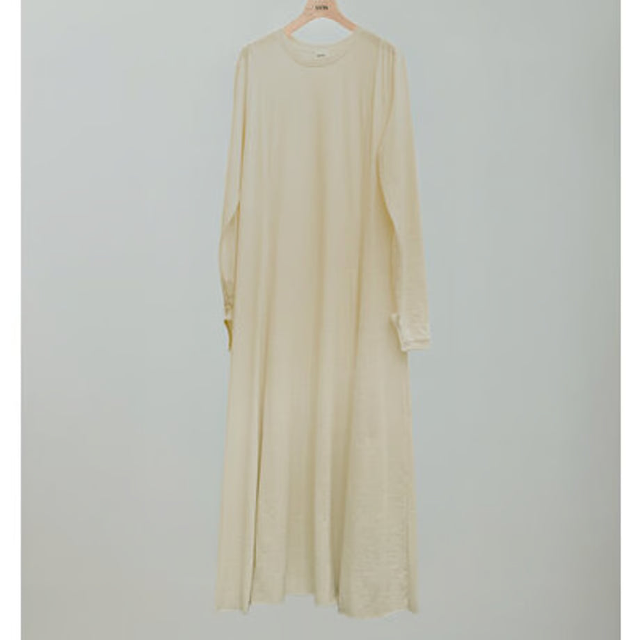 【YENN LIMITED ORDER】SLUB FLARE DRESS