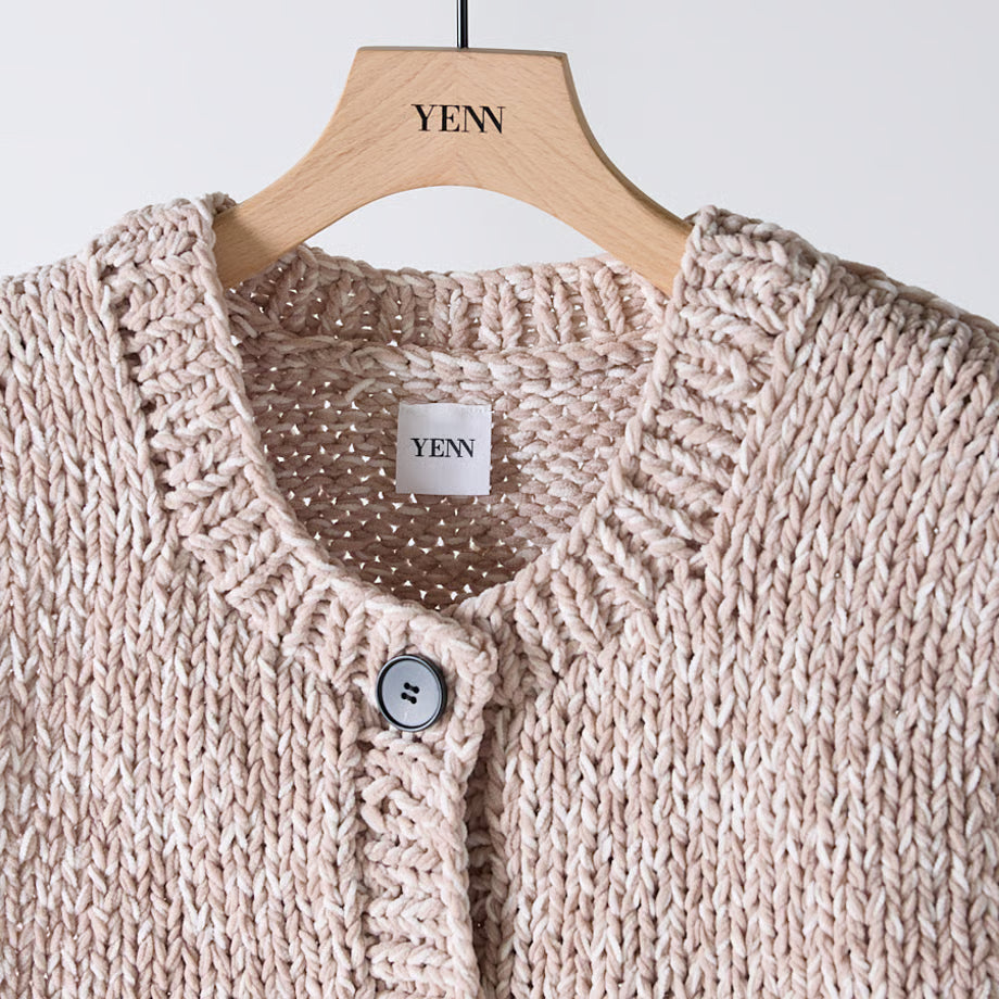 【YENN 2025 AUTUMN/WINTER】MIX HAND KNIT VEST
