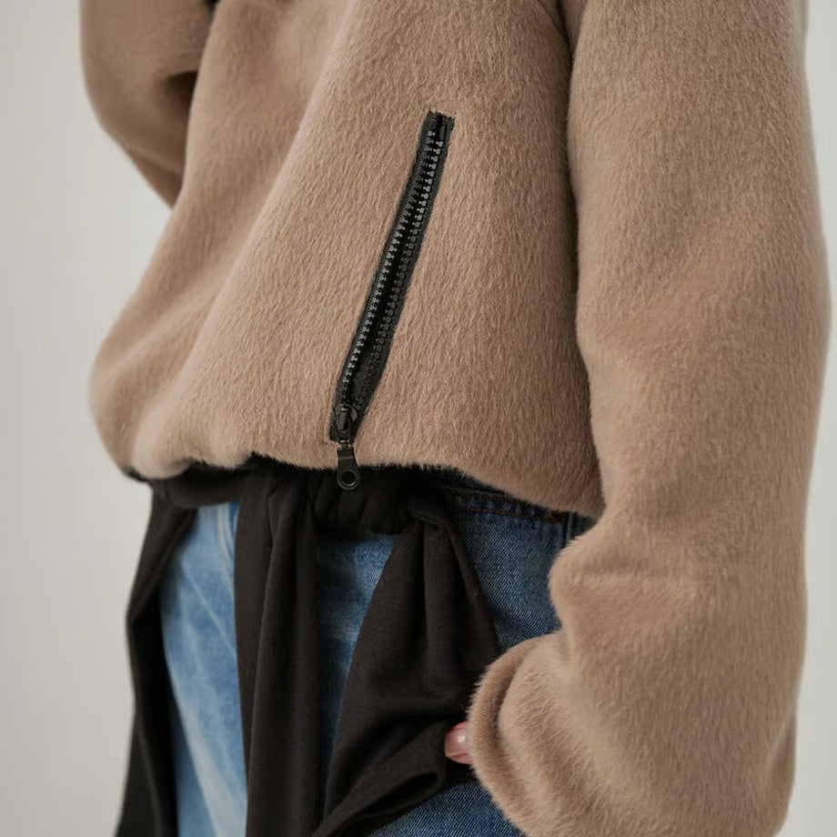 【YENN 2025 AUTUMN/WINTER】SHAGGY HALF ZIP JK