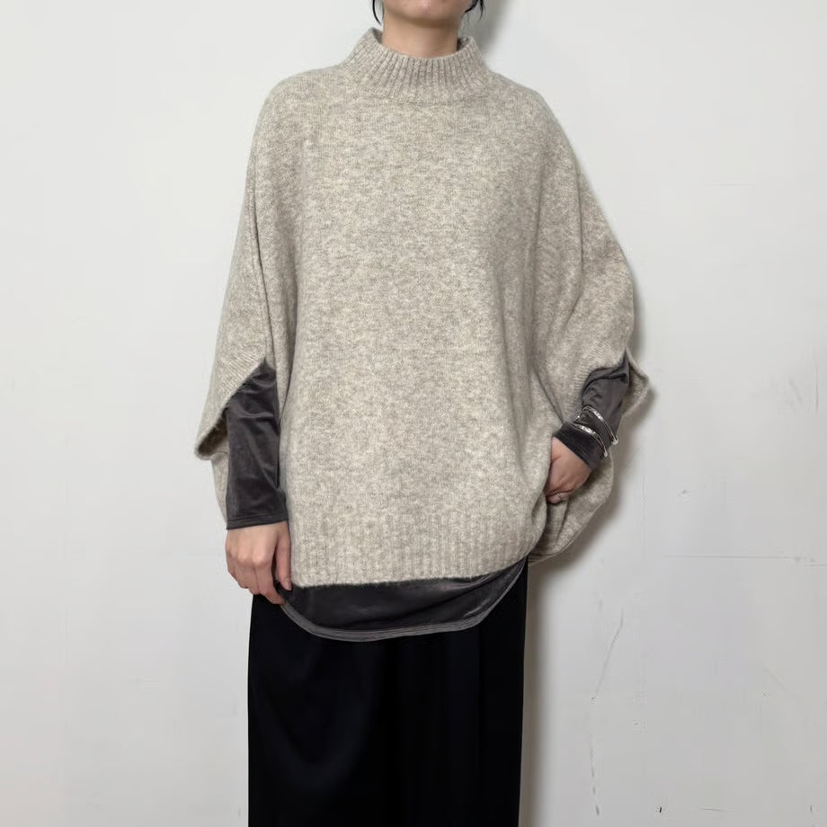 【siro de labonte 25 AW vol.2】bottle neck poncho vest