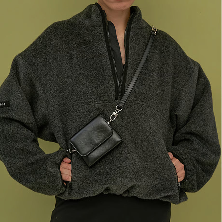 【YENN 2025 AUTUMN/WINTER】SHAGGY HALF ZIP JK