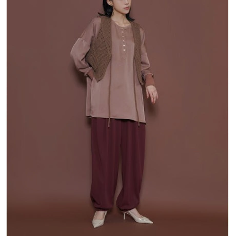 【CYAN 2025 AW vol.2】クロッシーヘンリーリブブラウス