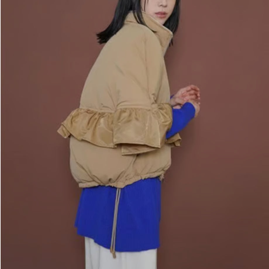 【CYAN 2025 AW vol.2】フリルコンビダウンブルゾン