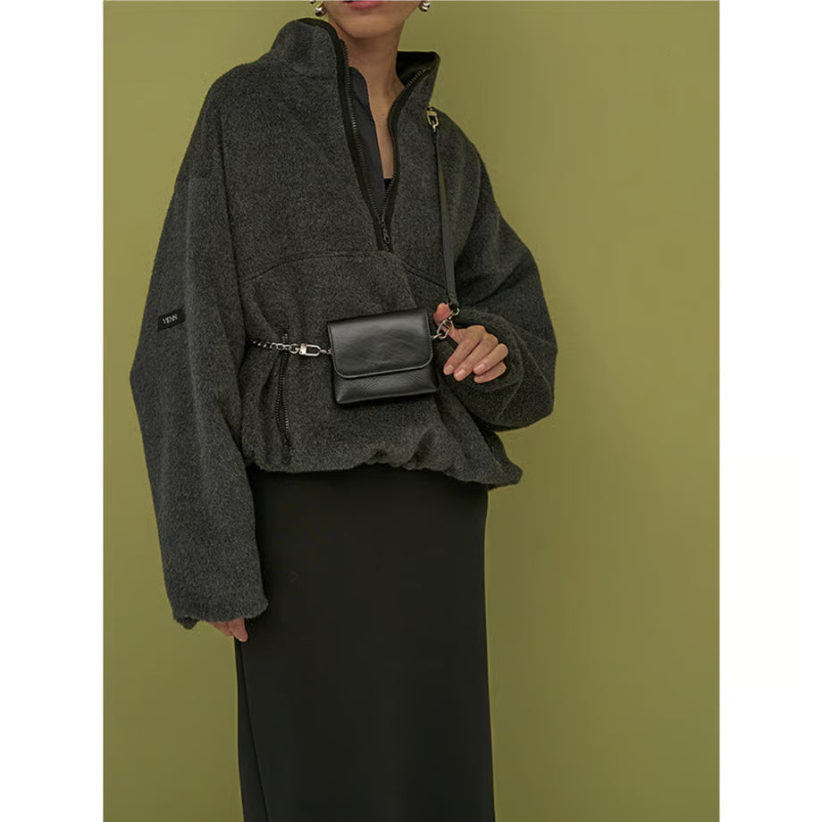 【YENN 2025 AUTUMN/WINTER】SHAGGY HALF ZIP JK