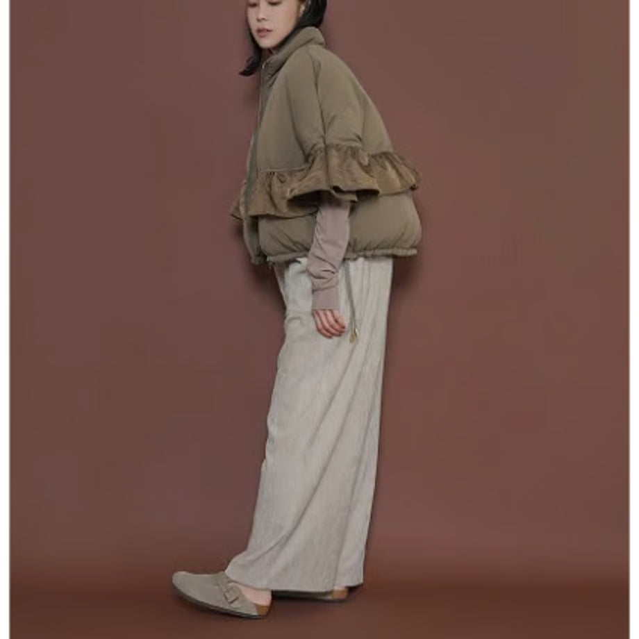 【CYAN 2025 AW vol.2】フリルコンビダウンブルゾン