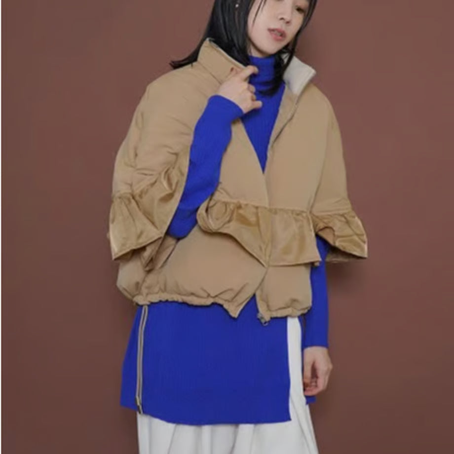 【CYAN 2025 AW vol.2】フリルコンビダウンブルゾン
