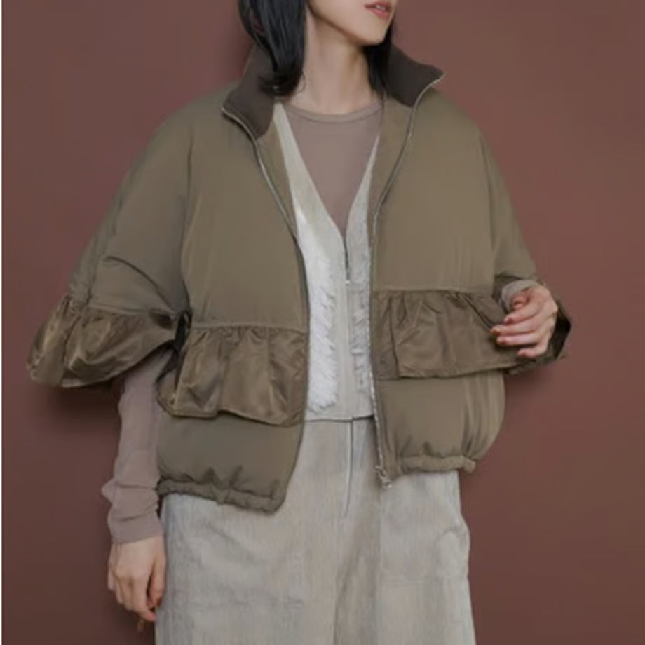 【CYAN 2025 AW vol.2】フリルコンビダウンブルゾン