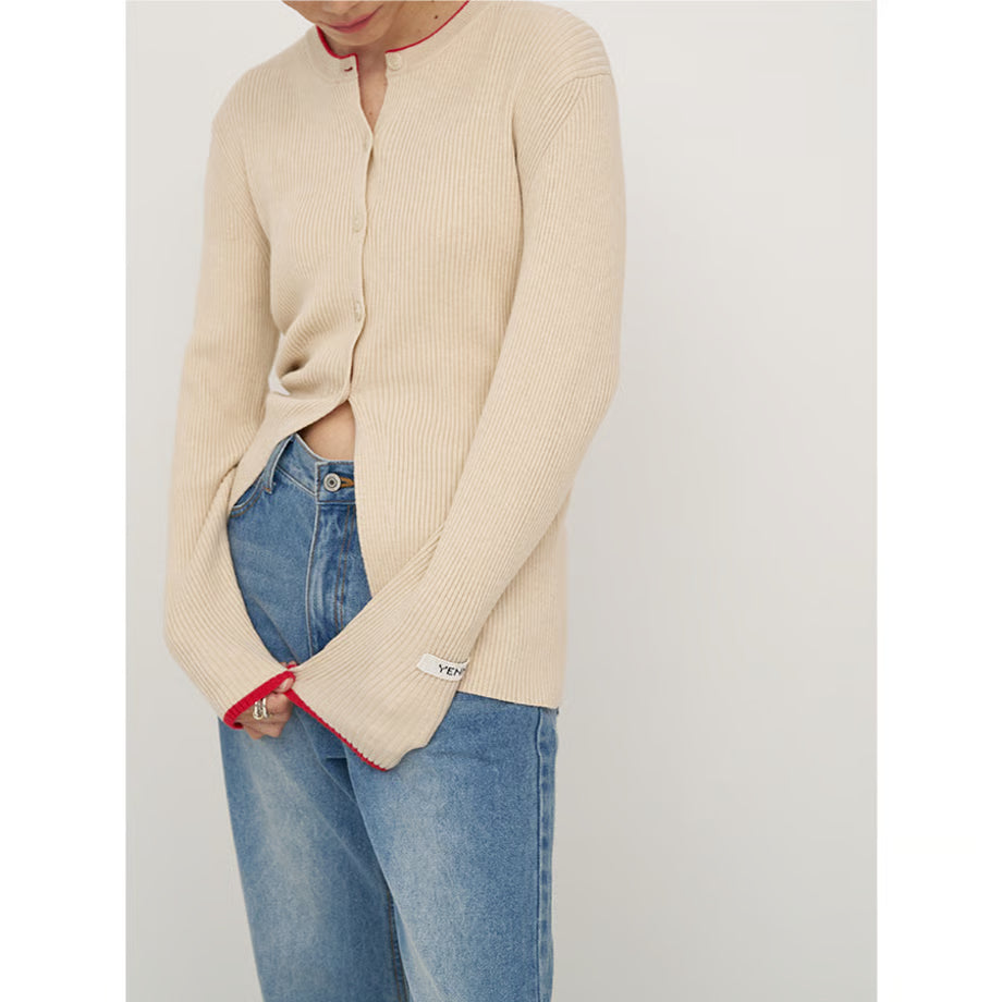 【YENN 2025 AUTUMN/WINTER】WOOL RIB CREW CD
