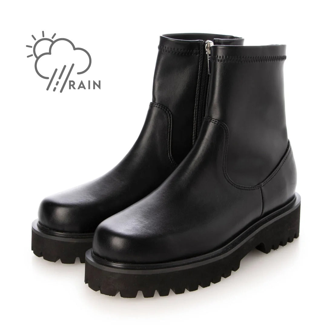 【EVOL 2026 WINTER】ストレッチトラックソール4cmショートブーツ