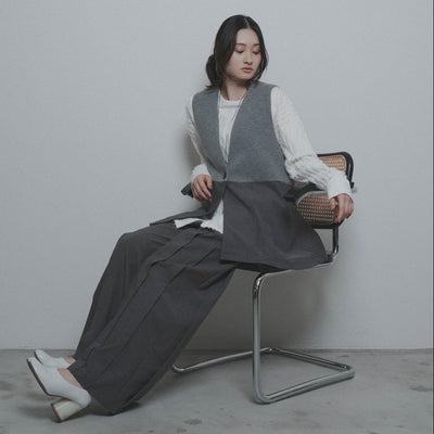 【CYAN 2026 AW VOL.2】フリースコンビエンドタックジレ - 10月下旬頃発送