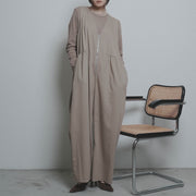 【CYAN 2026 AW VOL.2】シャギーコンビパッチギャザーサロペ - 10月下旬頃発送
