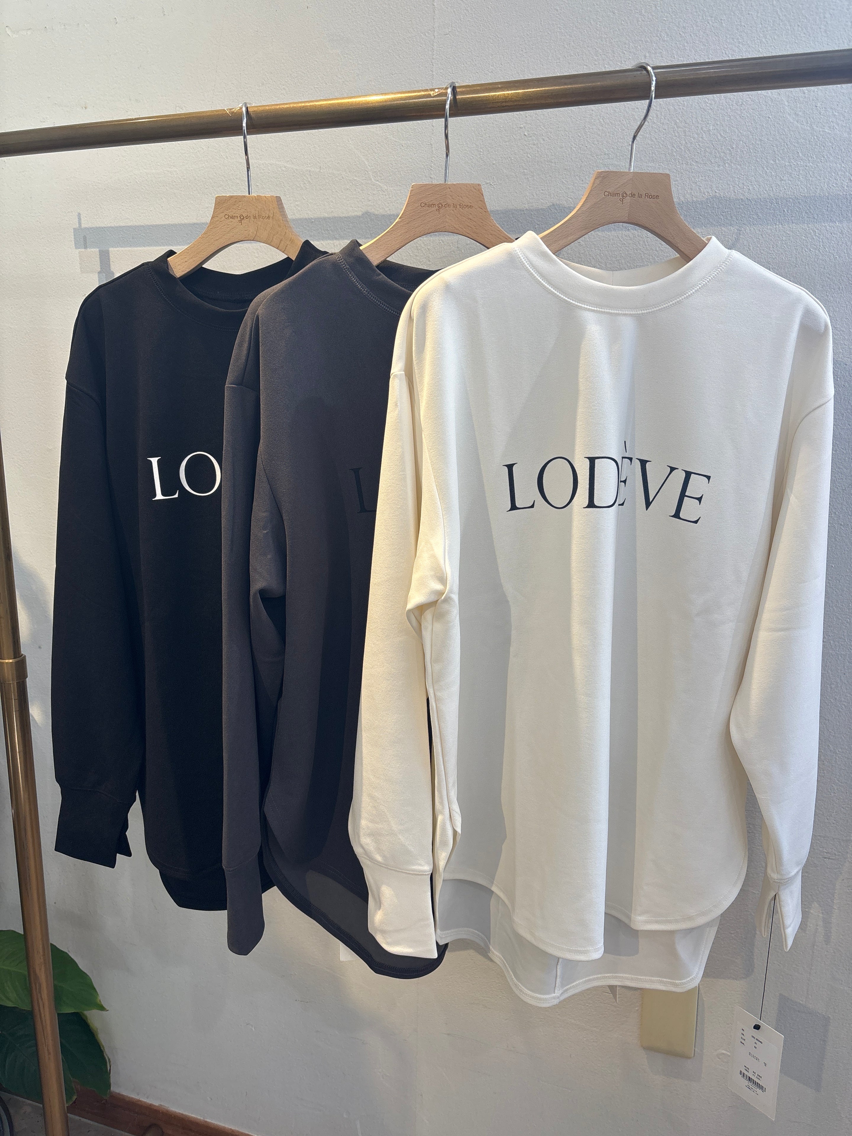 【CLOCHE】カットジョーゼットロゴ長袖T