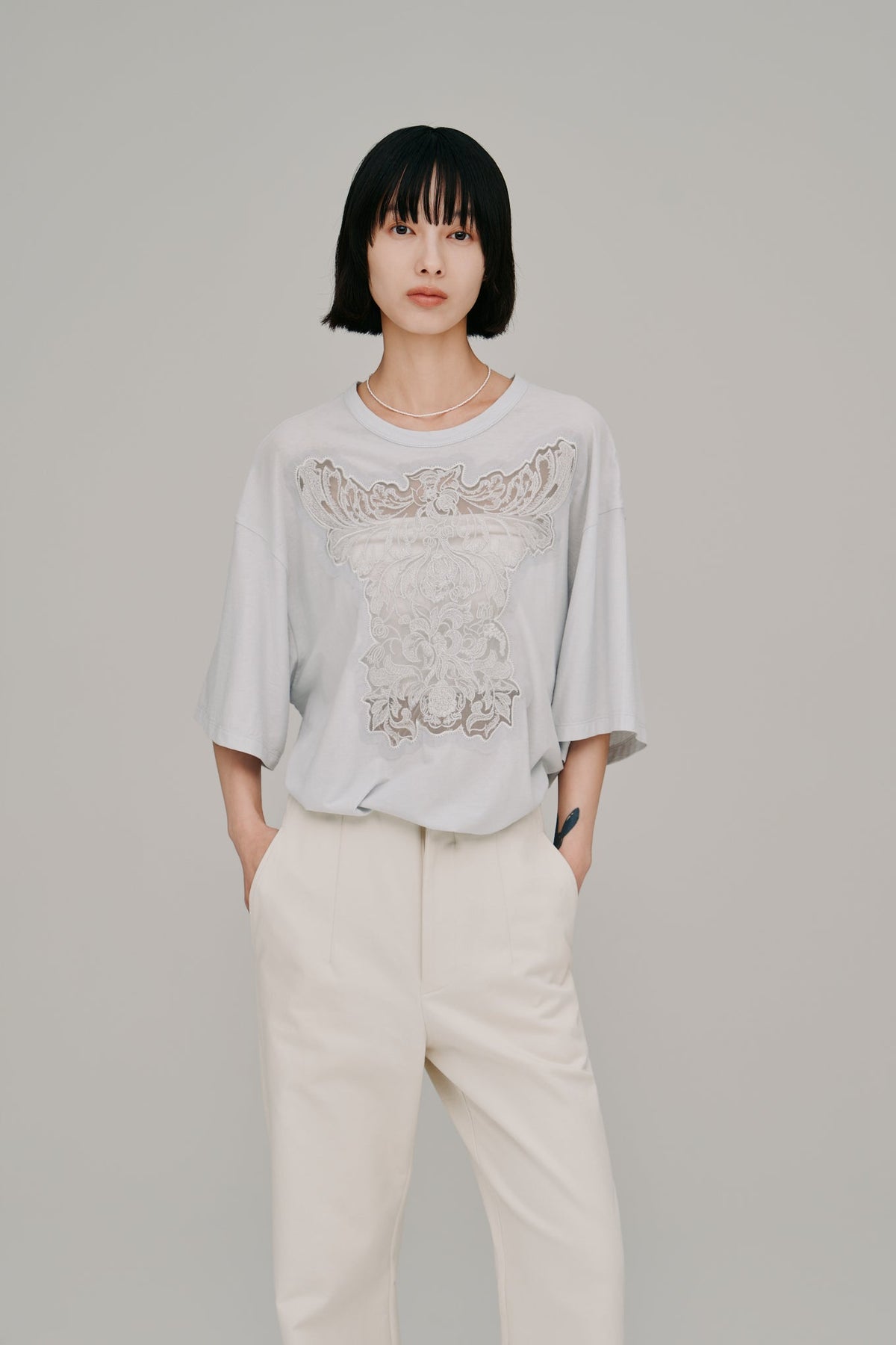 【Hella 2027 SS】embroidery over tee - 5月下旬頃発送