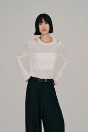 【Hella 2027 SS】slash shoulder long sleeve tee - 2月下旬頃発送