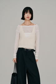 【Hella 2027 SS】ramie knit bustier - 4月下旬頃発送