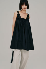 【Hella 2027 SS】lace trim gather tunic - 3月下旬頃発送