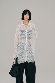 【Hella 2027 SS】scalloped lace shirt - 4月下旬頃発送