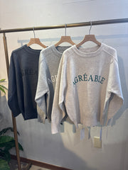 【hunch】スウェットライクニット半ラバーPTロゴ