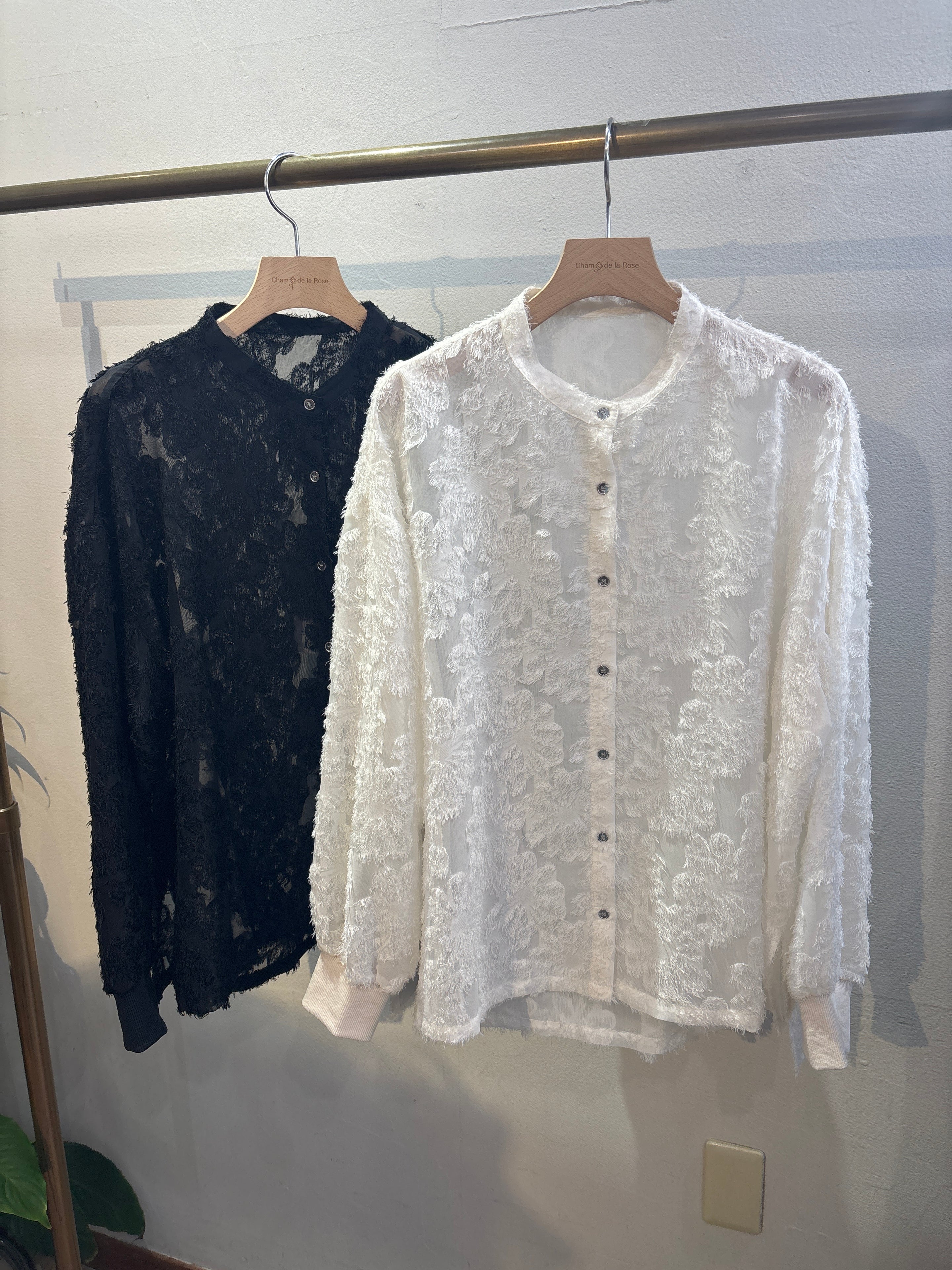 【SELECT】カットジャガード長袖SH