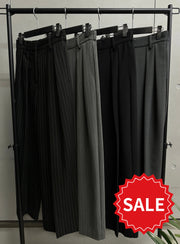 【Dignite Collier】裏起毛タックワイドパンツ