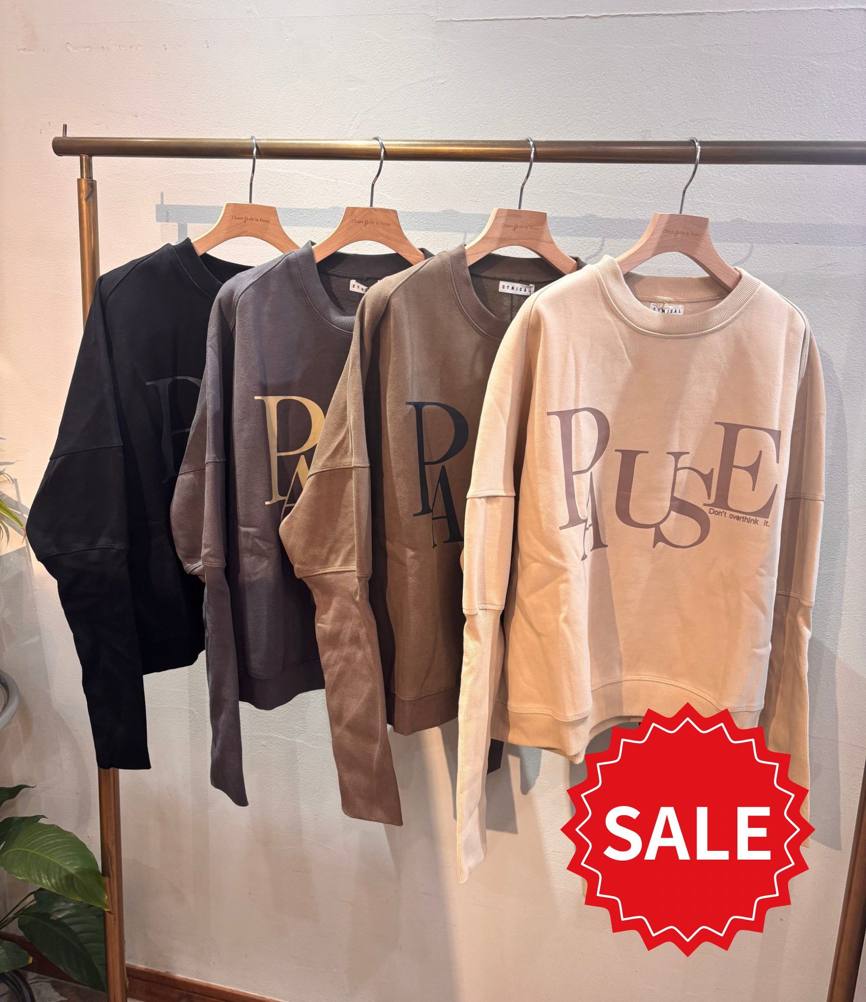 【CYNICAL】裏起毛袖リブスウェットPO