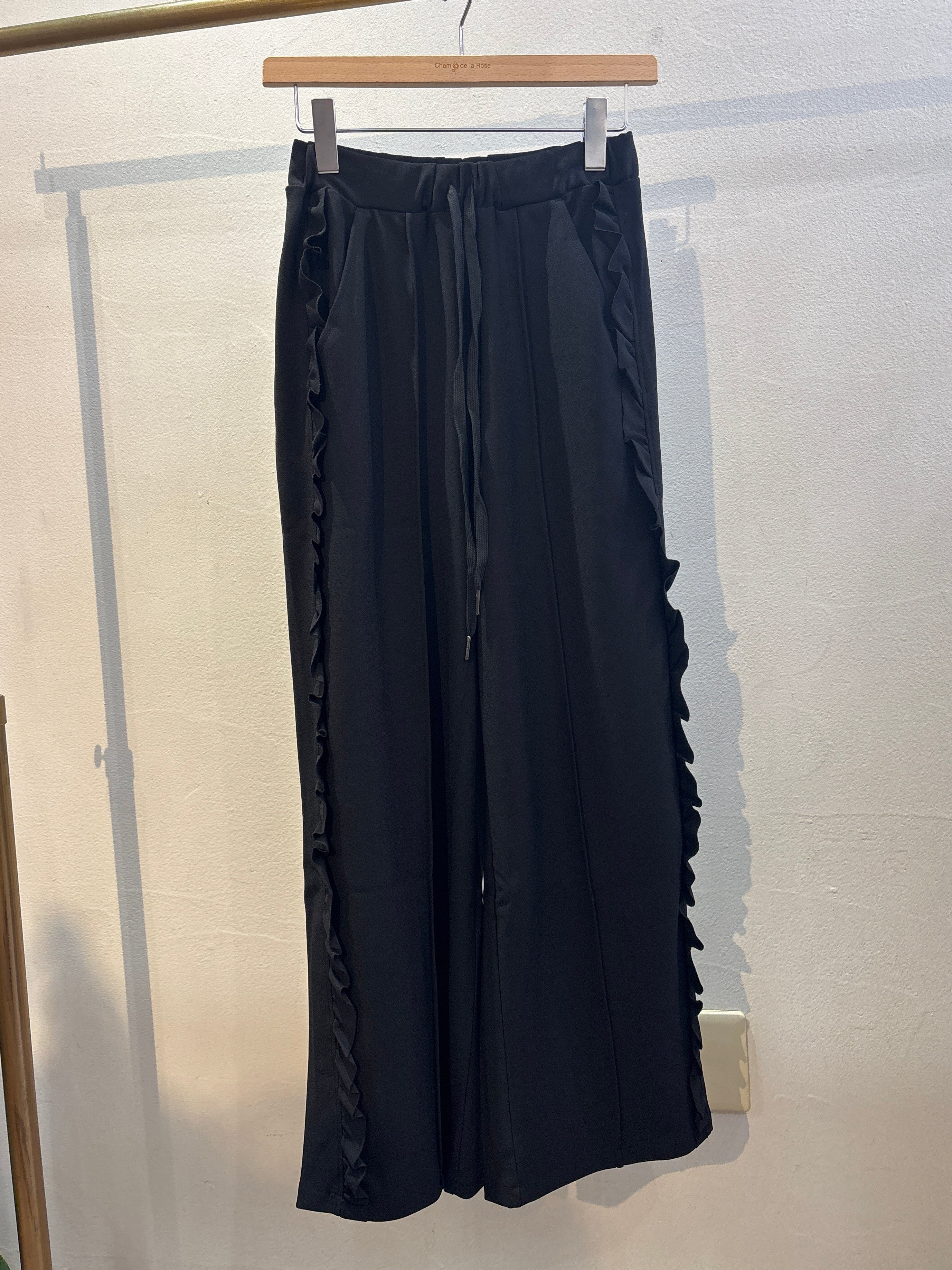 【select】カットジョーゼットサイド片フリルパンツ