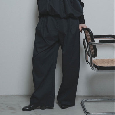 【CYAN 2026 AW VOL.2】3タックラウンドステッチツイルワイド - 10月下旬頃発送