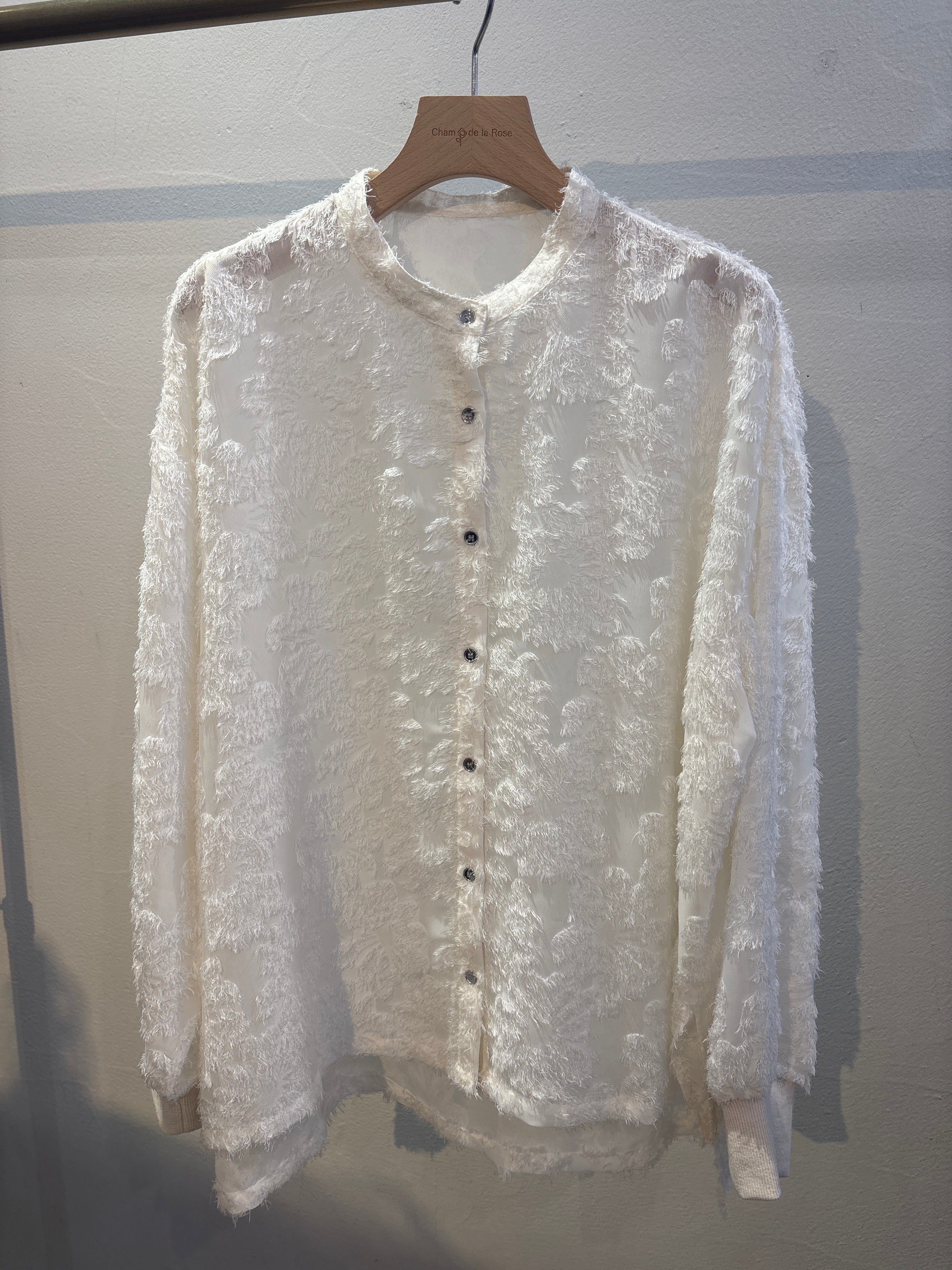 【シャンドゥラローズ】カットジャガード長袖シャツ SELECT] Cut Jacquard Long Sleeve SH – Champdelarose