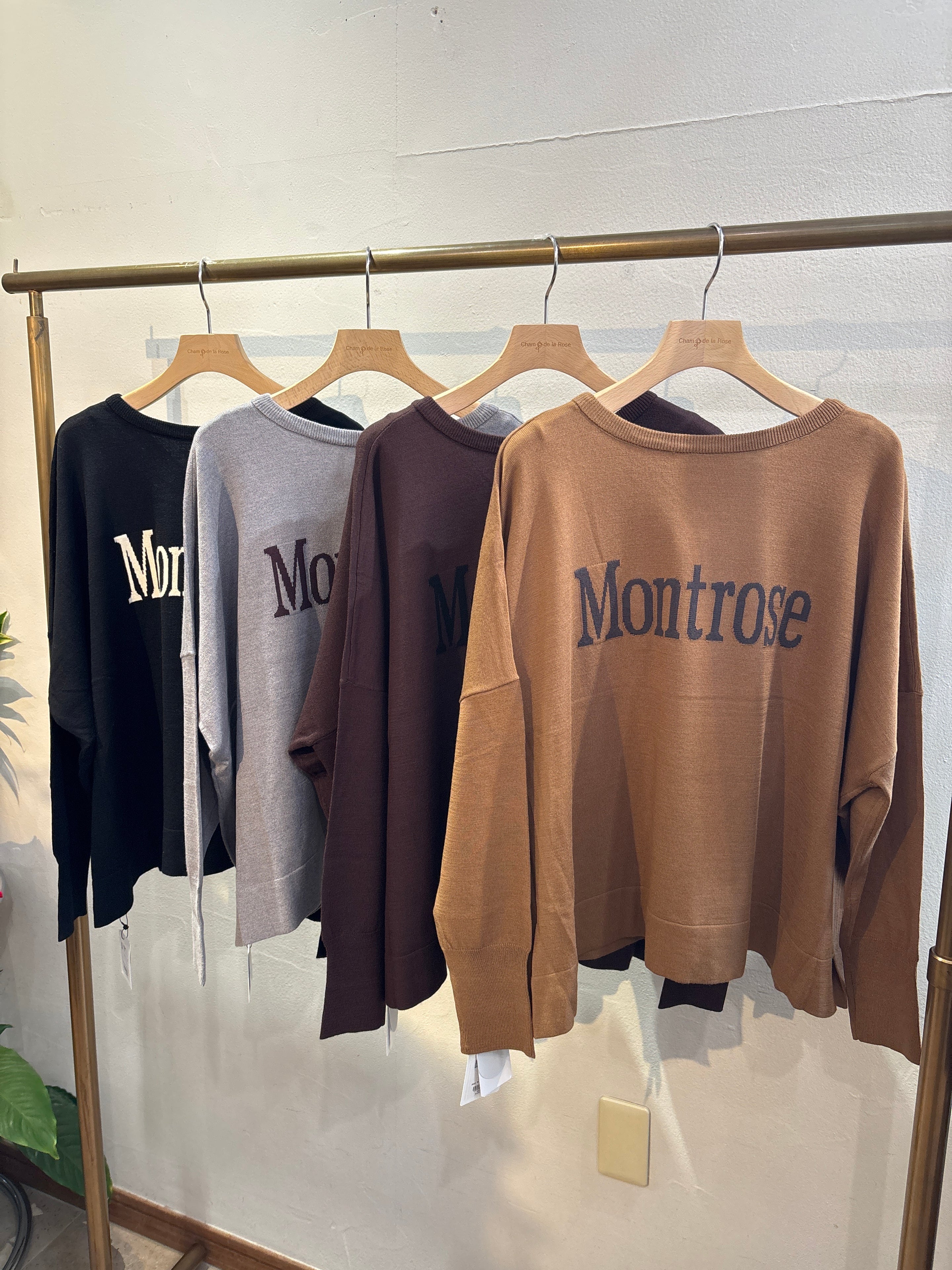 【CLOCHE】ロゴ2wayポンチョニット