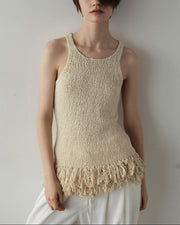 【anuke 2027 SS】Americansleeve Fringe Tops - 5月下旬頃発送