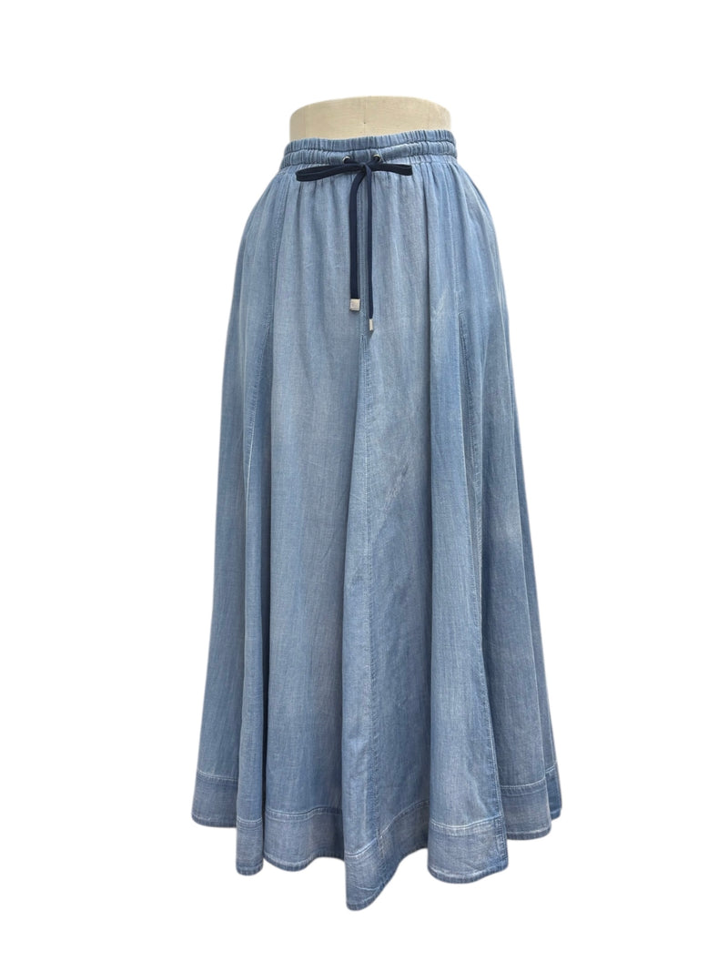 【ayane 2026 SPRING】16枚ハギシアーデニムフレアスカート