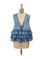 【ayane 2026 SPRING】シアーデニムフリルベスト