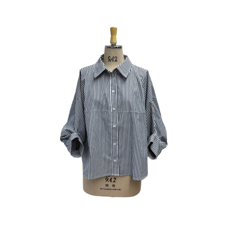 【ayane 2026 SPRING】ストライプボタンタックスリーブ