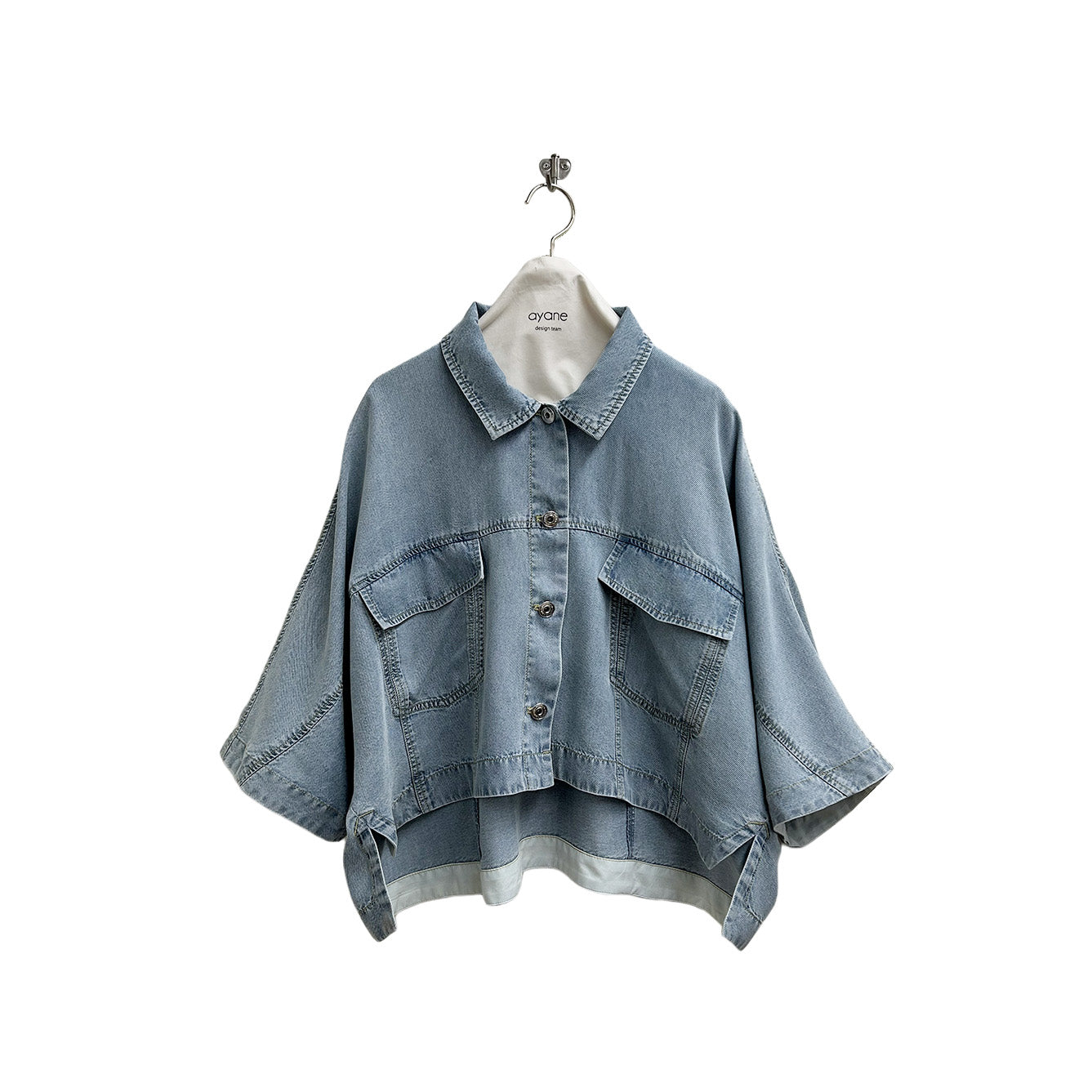 【ayane 2026 SUMMER】テンセルデニムショート丈シャツ