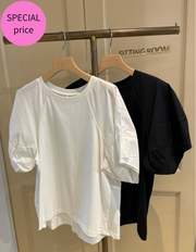 【CLOCHE】5分袖ランタンスリーブトップス