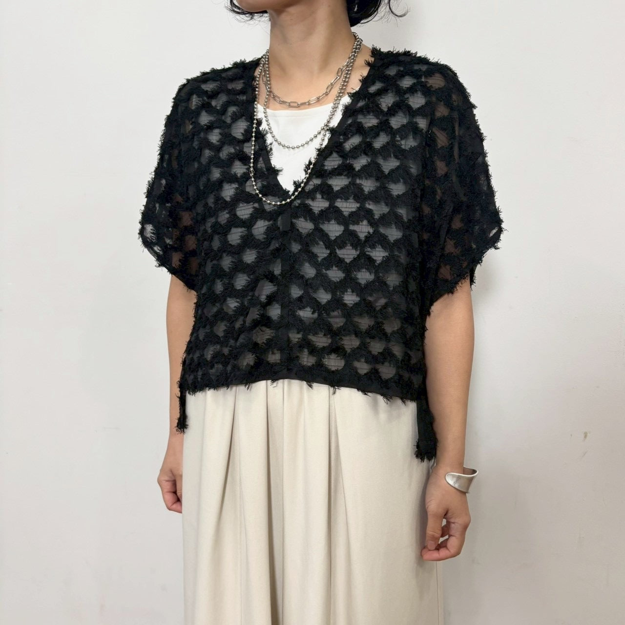 【siro de labonte 2026 SS vol.2】fringe jacquard design vest