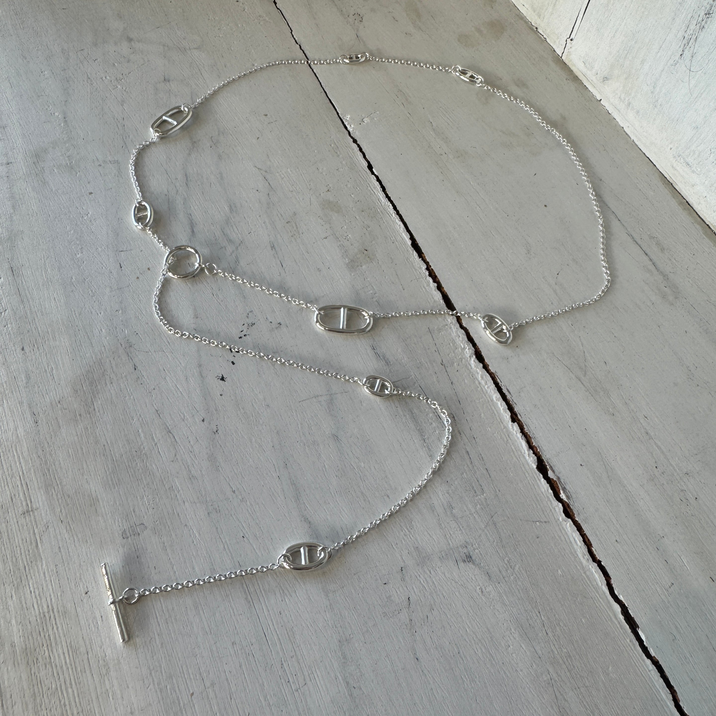 【Champdelarose】Anchor chein long necklace