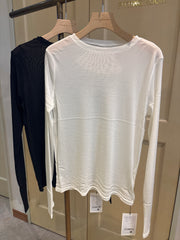 [hunch] Power net sheer crew neck