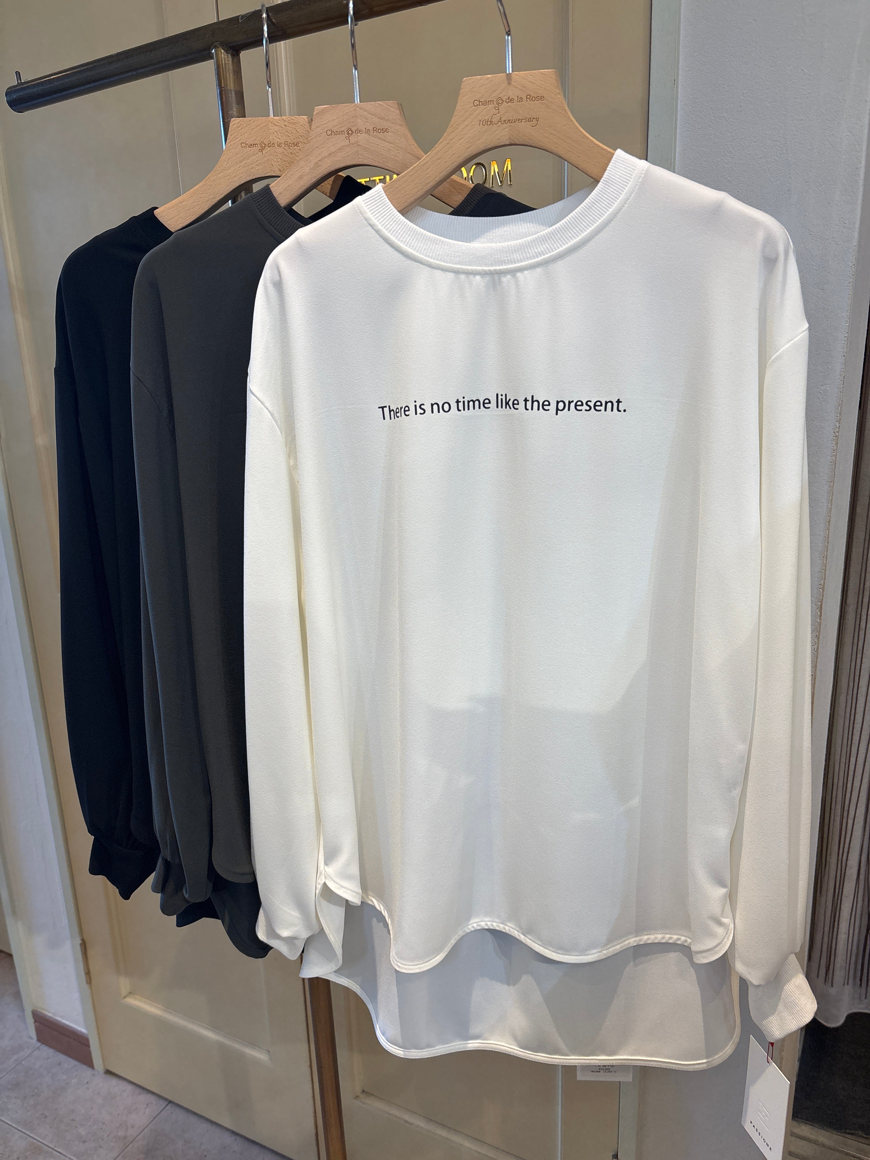 passione ロゴジョーゼットプルオーバー PASSIONE】ロゴジョーゼット プルオーバー – Champdelarose