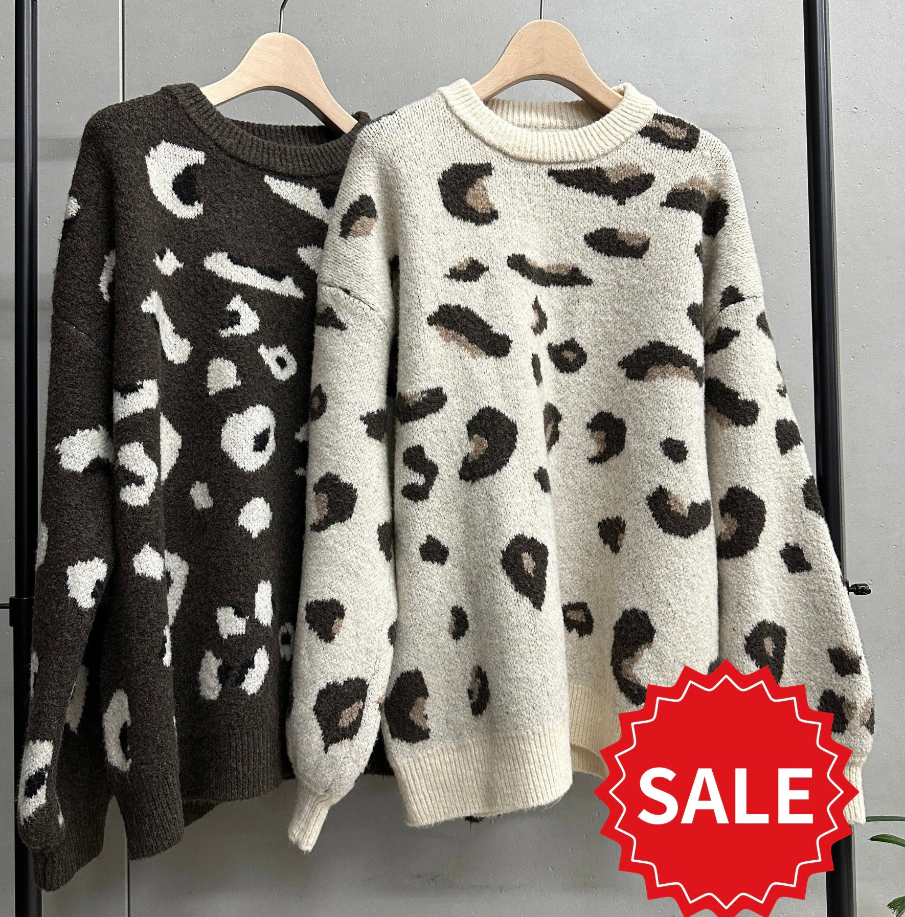 【select】レオパード柄ニット