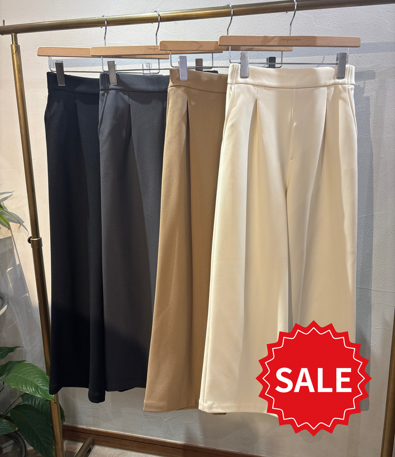 【Dignite collier】裏フリースワイドパンツ