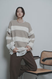 【CYAN 2026 AW VOL.2】ロールフィニッシュシャギーボーダー - 10月下旬頃発送