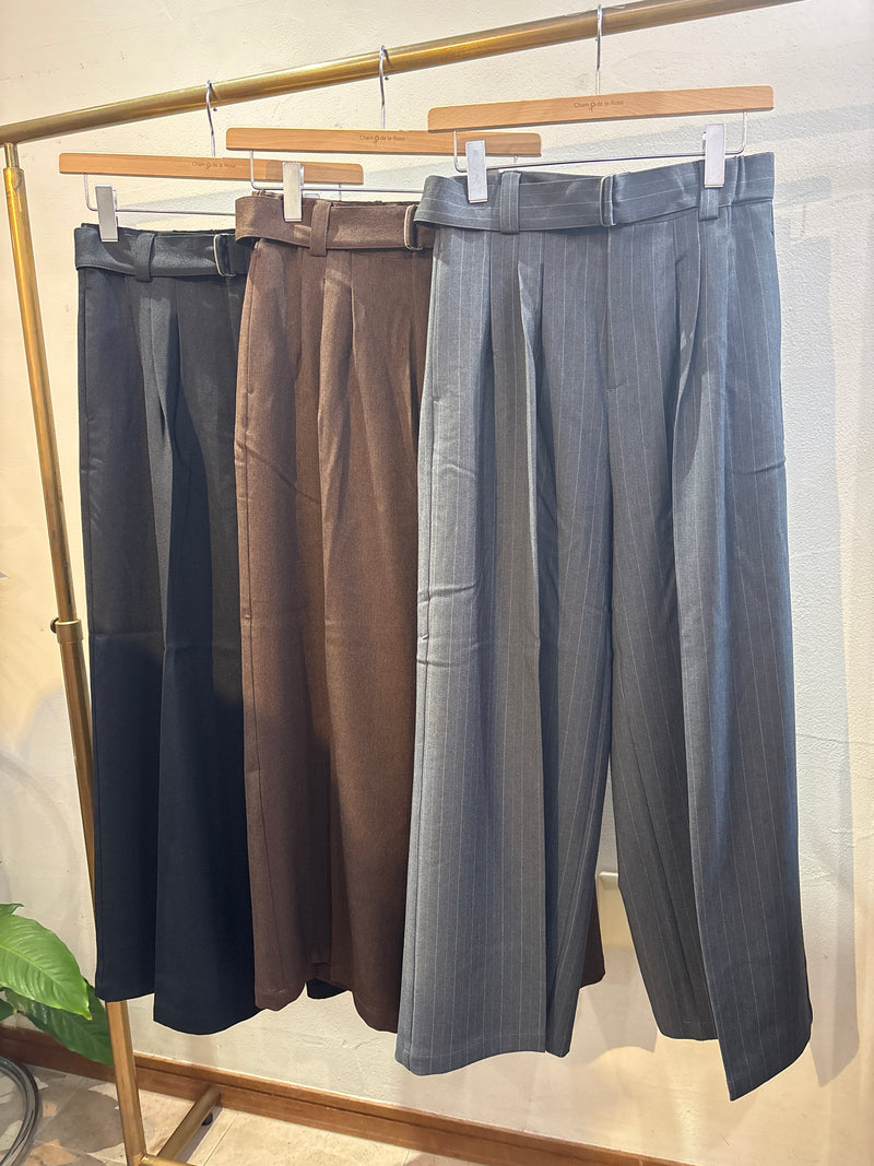 【hunch】 ツイルスタックワイドパンツ　