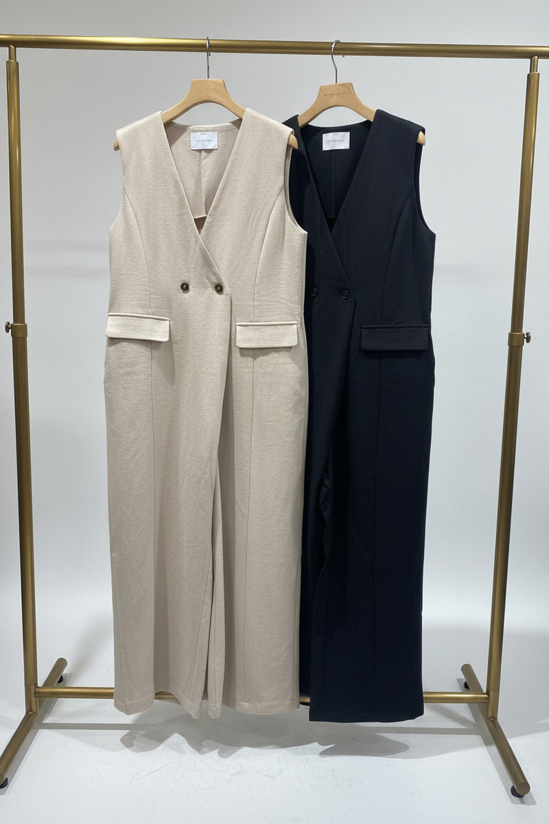 【hunch】リネンライクオールインワン